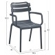 ΠΟΛΥΘΡΟΝΑ ΠΟΛΥΠΡΟΠΥΛΕΝΙΟΥ PHILLY HM6123.03 ΓΚΡΙ 58,5x49x83,5Υεκ.