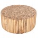 ΤΡΑΠΕΖΙ ΣΑΛΟΝΙΟΥ ΣΤΡΟΓΓΥΛΟ COOTER HM9862 ΚΛΑΔΙΑ TEAK-ΦΥΣΙΚΟ Φ100x40Υεκ.