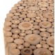 ΤΡΑΠΕΖΙ ΣΑΛΟΝΙΟΥ ΣΤΡΟΓΓΥΛΟ COOTER HM9862 ΚΛΑΔΙΑ TEAK-ΦΥΣΙΚΟ Φ100x40Υεκ.
