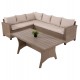 ΣΕΤ ΣΑΛΟΝΙ ΓΩΝΙΑ & ΤΡΑΠΕΖΙ CARSON HM6078.02 ΜΟΚΑ ΣΥΝΘ.RATTAN-ΜΑΞΙΛΑΡΙΑ