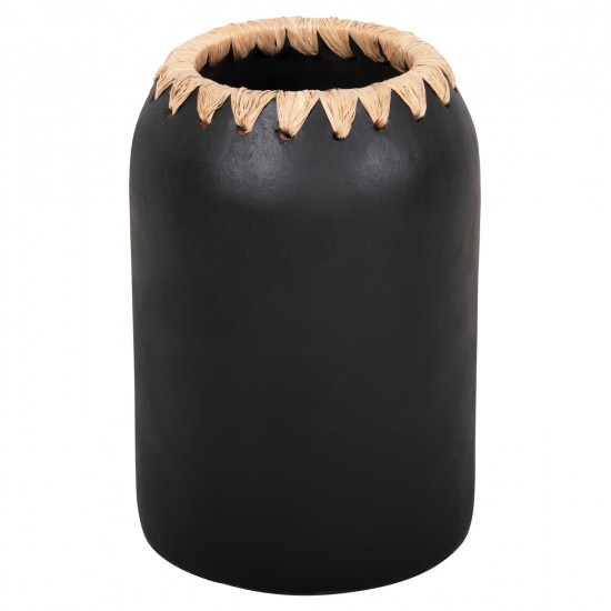 ΔΙΑΚΟΣΜΗΤΙΚΟ ΒΑΖΟ HM4376 ΤΕΡΑΚΟΤΑ ΣΕ ΜΑΥΡΟ ΜΕ ΠΛΕΞΗ ΣΤΟ ΣΤΟΜΙΟ Φ21Χ32εκ.