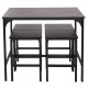 ΣΕΤ ΤΡΑΠΕΖΑΡΙΑ ΜΠΑΡ 5ΤΜΧ BOXY HM9882.13 ΜΑΥΡΟ ΜΕΤΑΛΛΟ-ΜΕΛΑΜΙΝΗ ΜΑΥΡΟ ΜΑΡΜΑΡΟ