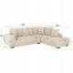 ΚΑΝΑΠΕΣ ΓΩΝΙΑ (ΔΕΞΙΑ) COVEN HM3266.01R ΕΚΡΟΥ ΥΦΑΣΜΑ 298x102-208x85Υεκ.