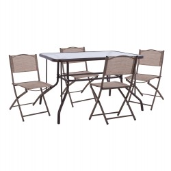 ΣΕΤ ΕΞ.ΧΩΡΟΥ 5ΤΜΧ MAG HM21033.02 ΤΡΑΠΕΖΙ ADAM & 4 ΠΤΥΣΣΟΜΕΝΕΣ ΚΑΡΕΚΛΕΣ-ΚΑΦΕ