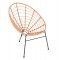 ΠΟΛΥΘΡΟΝΑ ΤΥΠΟΥ ΦΩΛΙΑ ΜΕΤΑΛΛΙΚΗ ALLEGRA HM5458.11 ΜΕ WICKER ΜΠΕΖ 73x78x88Υεκ.