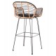 ΣΚΑΜΠΟ ΜΠΑΡ ALLEGRA HM5690.11 ΜΕΤΑΛΛΟ&ΜΑΞΙΛΑΡΙ ΜΑΥΡΟ-WICKER ΜΠΕΖ 55x54x108Υεκ.