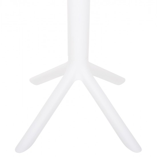 ΤΡΑΠΕΖΙ ΠΟΛΥΠΡΟΠΥΛΕΝΙΟΥ ΣΤΡΟΓΓΥΛΟ TERRIN HM6124.11 ΛΕΥΚΟ Φ61x77Υεκ.