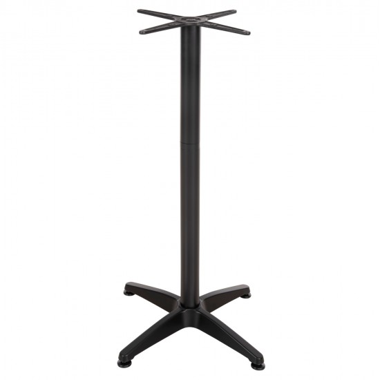 ΒΑΣΗ ΜΠΑΡ ΑΛΟΥΜΙΝΙΟΥ 4ΝΥΧΗ 66X66X109Υεκ. ΜΕ ΣΤΑΥΡΟ 44x44εκ. HM450.03 ΜΑΥΡΗ