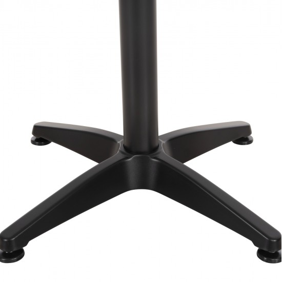 ΒΑΣΗ ΜΠΑΡ ΑΛΟΥΜΙΝΙΟΥ 4ΝΥΧΗ 66X66X109Υεκ. ΜΕ ΣΤΑΥΡΟ 44x44εκ. HM450.03 ΜΑΥΡΗ