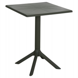 ΤΡΑΠΕΖΙ ΠΟΛΥΠΡΟΠΥΛΕΝΙΟΥ ΤΕΤΡΑΓΩΝΟ TERRIN HM6125.15 DARK OLIVE 60x60x75Υεκ.