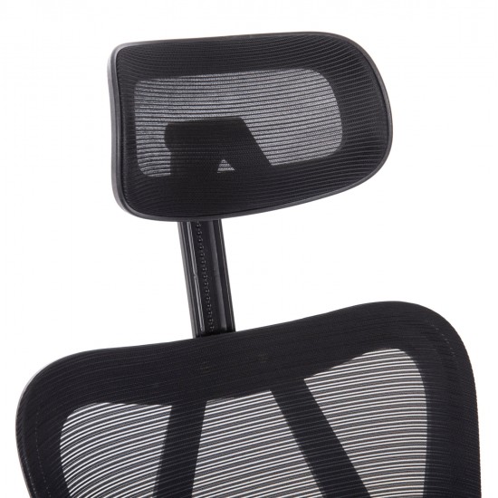 ΚΑΡΕΚΛΑ ΓΡΑΦΕΙΟΥ MEXER HM1195.01 ΜΑΥΡΟ MESH-PP ΒΑΣΗ 68x70x136Υεκ.