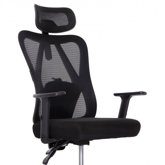 ΚΑΡΕΚΛΑ ΓΡΑΦΕΙΟΥ MEXER HM1195.01 ΜΑΥΡΟ MESH-PP ΒΑΣΗ 68x70x136Υεκ.
