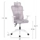ΚΑΡΕΚΛΑ ΓΡΑΦΕΙΟΥ MEXER HM1195.02 ΓΚΡΙ MESH-PP ΒΑΣΗ-ΣΚΕΛΕΤΟΣ ΛΕΥΚΟΣ 68x70x136Υεκ.