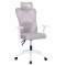 ΚΑΡΕΚΛΑ ΓΡΑΦΕΙΟΥ MEXER HM1195.02 ΓΚΡΙ MESH-PP ΒΑΣΗ-ΣΚΕΛΕΤΟΣ ΛΕΥΚΟΣ 68x70x136Υεκ.