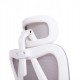 ΚΑΡΕΚΛΑ ΓΡΑΦΕΙΟΥ MEXER HM1195.02 ΓΚΡΙ MESH-PP ΒΑΣΗ-ΣΚΕΛΕΤΟΣ ΛΕΥΚΟΣ 68x70x136Υεκ.