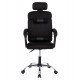 ΚΑΡΕΚΛΑ ΓΡΑΦΕΙΟΥ CRONER HM1196.01 ΜΑΥΡΟ MESH-ΜΕΤΑΛ.ΒΑΣΗ 58x99x120Υεκ.