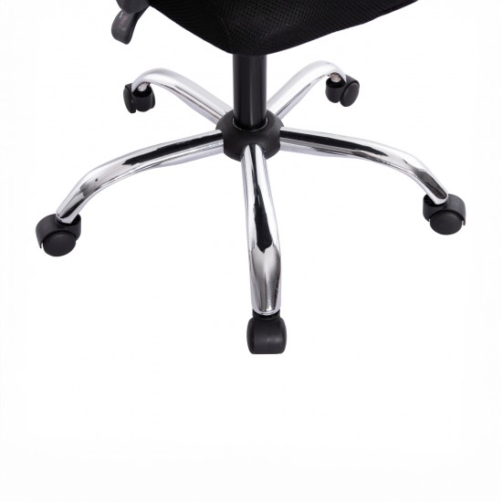ΚΑΡΕΚΛΑ ΓΡΑΦΕΙΟΥ CRONER HM1196.01 ΜΑΥΡΟ MESH-ΜΕΤΑΛ.ΒΑΣΗ 58x99x120Υεκ.