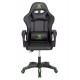 ΠΟΛΥΘΡΟΝΑ GAMING DARREN HM1203.03 ΜΑΥΡΟ-ΠΡΑΣΙΝΟ PVC 58.5x100x120Υεκ.