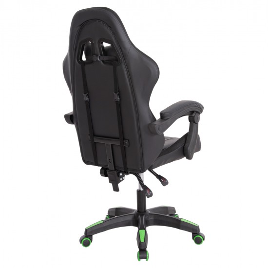 ΠΟΛΥΘΡΟΝΑ GAMING DARREN HM1203.03 ΜΑΥΡΟ-ΠΡΑΣΙΝΟ PVC 58.5x100x120Υεκ.
