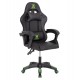 ΠΟΛΥΘΡΟΝΑ GAMING DARREN HM1203.03 ΜΑΥΡΟ-ΠΡΑΣΙΝΟ PVC 58.5x100x120Υεκ.