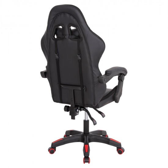 ΠΟΛΥΘΡΟΝΑ GAMING DARREN HM1203.01 ΜΑΥΡΟ-ΚΟΚΚΙΝΟ PVC 58.5x100x120Υεκ.