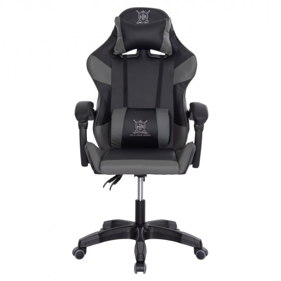 ΠΟΛΥΘΡΟΝΑ GAMING DARREN HM1203.10 ΜΑΥΡΟ-ΓΚΡΙ PVC 60x60x120Υεκ.