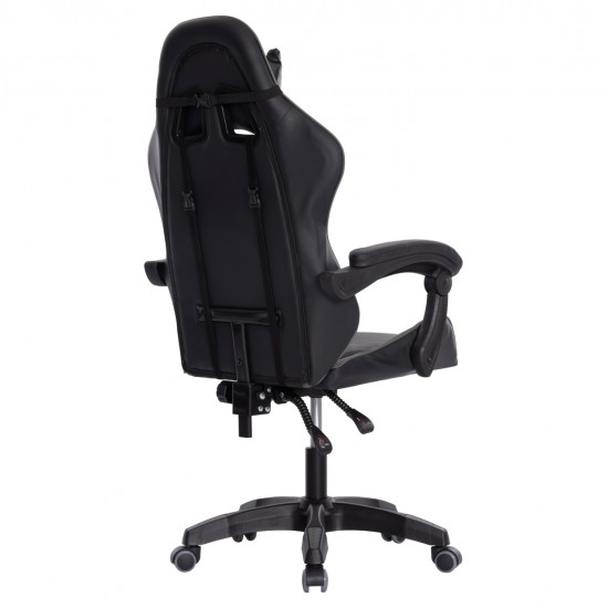 ΠΟΛΥΘΡΟΝΑ GAMING DARREN HM1203.10 ΜΑΥΡΟ-ΓΚΡΙ PVC 60x60x120Υεκ.