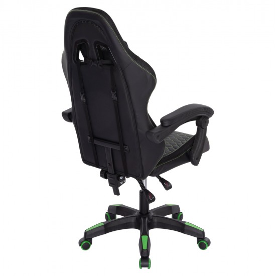 ΠΟΛΥΘΡΟΝΑ GAMING LOOT HM1204 ΜΑΥΡΟ-ΠΡΑΣΙΝΟ PVC 60x60x120Υεκ.