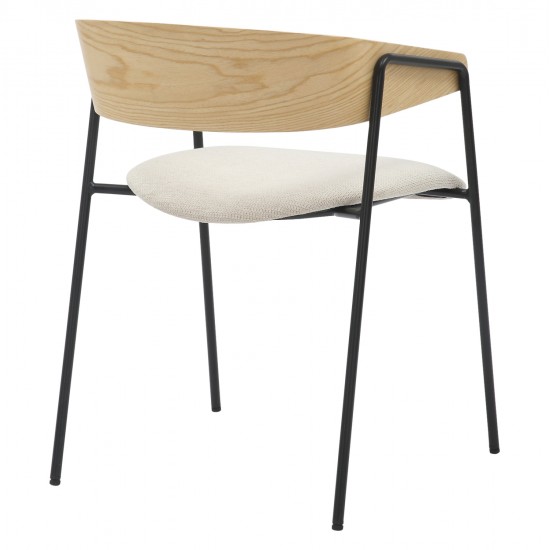 ΚΑΡΕΚΛΑ ΤΡΑΠΕΖΑΡΙΑΣ KORIN HM9975.01 ΜΕΤΑΛΛΟ-ΥΦΑΣΜΑ ΜΠΕΖ-ΞΥΛΟ 54x51x72,5Υεκ