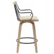 ΣΚΑΜΠΟ ΜΠΑΡ JUDI HM9985.01 WHITE WASH Κ.Π.-ΜΑΥΡΟ ΜΕΤΑΛΛΟ-ΜΠΕΖ ΥΦΑΣΜΑ 48x52x92Υεκ