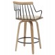 ΣΚΑΜΠΟ ΜΠΑΡ JUDI HM9985.01 WHITE WASH Κ.Π.-ΜΑΥΡΟ ΜΕΤΑΛΛΟ-ΜΠΕΖ ΥΦΑΣΜΑ 48x52x92Υεκ