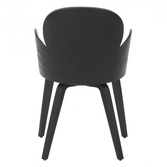 ΠΟΛΥΘΡΟΝΑΚΙ ΤΡΑΠΕΖΑΡΙΑΣ DARNELL HM9974.02 ΜΑΥΡΟ Κ.Π.-ΓΚΡΙ ΥΦΑΣΜΑ 56x56x83Υεκ.