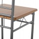 ΣΕΤ ΤΡΑΠΕΖΑΡΙΑΣ 5ΤΜΧ PEARY HM9416.12 ΜΕΤΑΛΛΟ ΑΣΗΜΙ-MDF ΣΟΝΑΜΑ 110x60x74Yεκ.