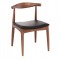 KΑΡΕΚΛΑ ΤΡΑΠΕΖΑΡΙΑΣ ALOR HM9947.03 RUBBERWOOD ΚΑΡΥΔΙ-ΜΑΥΡΟ PU 55x51x75Υεκ
