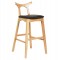 ΣΚΑΜΠΟ ΜΠΑΡ USOPP HM9951.01 RUBBERWOOD ΣΕ ΟΑΚ-ΜΑΥΡΟ PU 43x41x100Υεκ.