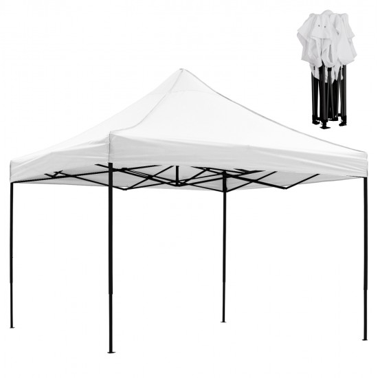 ΚΙΟΣΚΙ/GAZEBO MATTHEW HM6310 ΠΤΥΣΣΟΜΕΝΟ-ΣΚΕΛΕΤΟΣ ΜΕΤΑΛ.ΜΑΥΡΟΣ-ΛΕΥΚΟ ΥΦΑΣΜΑ 3x3x3,10Yμ