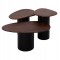 ΤΡΑΠΕΖΙA ΣΑΛΟΝΙΟΥ 3ΤΜΧ PEBBLES HM18004 MANGO TOP-ΜΕΤΑΛΛΙΚΕΣ ΜΑΥΡΕΣ ΒΑΣΕΙΣ