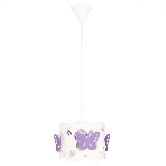 ΦΩΤΙΣΤΙΚΟ ΟΡΟΦΗΣ ΠΑΙΔΙΚΟ LEPTIR HM4705.02 ΜΕΤΑΛΛΙΚΟ ΜΩΒ-ΛΕΥΚΟ Φ23x70Υεκ.