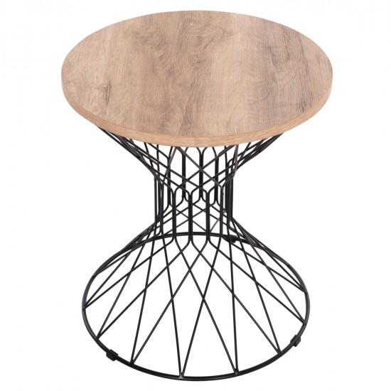 ΒΟΗΘΗΤΙΚΟ ΤΡΑΠΕΖΙ ΣΑΛΟΝΙΟΥ KEON HM18038.03 MDF TOP ΣΕ ΣΟΝΑΜΑ-ΜΕΤΑΛΛΟ Φ45x50Υεκ.