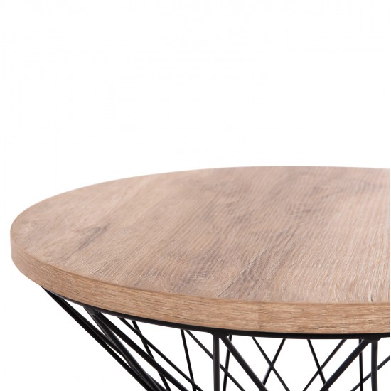 ΒΟΗΘΗΤΙΚΟ ΤΡΑΠΕΖΙ ΣΑΛΟΝΙΟΥ KEON HM18038.03 MDF TOP ΣΕ ΣΟΝΑΜΑ-ΜΕΤΑΛΛΟ Φ45x50Υεκ.