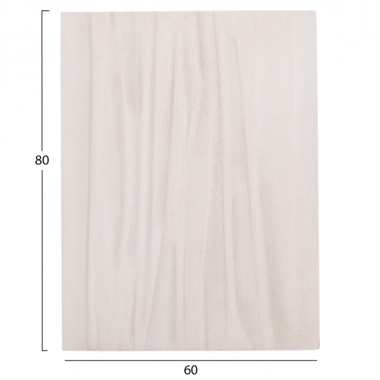 ΠΙΝΑΚΑΣ ΟΡΘΟΓΩΝΙΟΣ ΣΕΙΡΑ SANTORINI HM4518 MDF ΣΕ ΥΠΟΛΕΥΚΟ ΧΡΩΜΑ 60x4(πάχος)x80Υεκ.