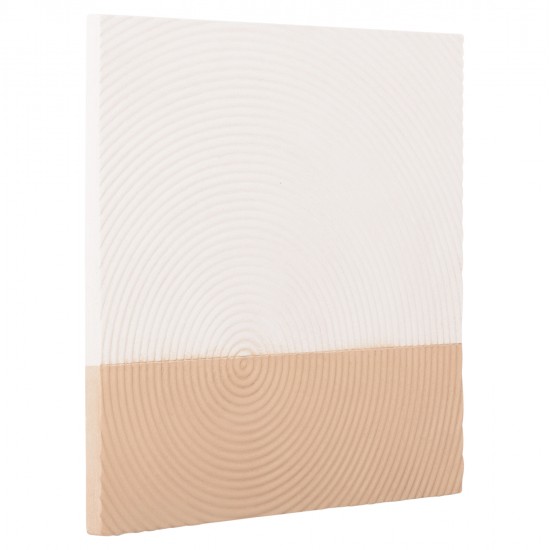 ΠΙΝΑΚΑΣ ΤΕΤΡΑΓΩΝΟΣ ΣΕΙΡΑ SANTORINI HM4519 MDF ΣΕ ΥΠΟΛΕΥΚΟ-ΚΑΦΕ ΧΡΩΜΑ 80x4(πάχος)x80Υεκ.