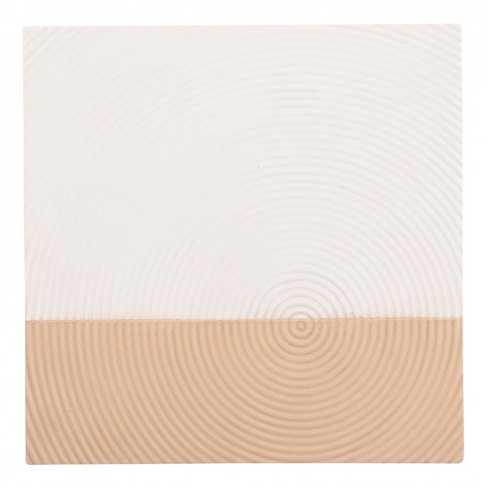 ΠΙΝΑΚΑΣ ΤΕΤΡΑΓΩΝΟΣ ΣΕΙΡΑ SANTORINI HM4519 MDF ΣΕ ΥΠΟΛΕΥΚΟ-ΚΑΦΕ ΧΡΩΜΑ 80x4(πάχος)x80Υεκ.