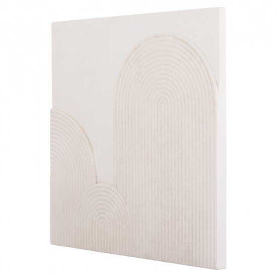ΠΙΝΑΚΑΣ ΤΕΤΡΑΓΩΝΟΣ ΣΕΙΡΑ SANTORINI HM4517 MDF ΣΕ ΥΠΟΛΕΥΚΟ ΧΡΩΜΑ 80x4,5(πάχος)x80Υεκ.