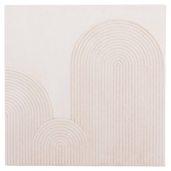 ΠΙΝΑΚΑΣ ΤΕΤΡΑΓΩΝΟΣ ΣΕΙΡΑ SANTORINI HM4517 MDF ΣΕ ΥΠΟΛΕΥΚΟ ΧΡΩΜΑ 80x4,5(πάχος)x80Υεκ.