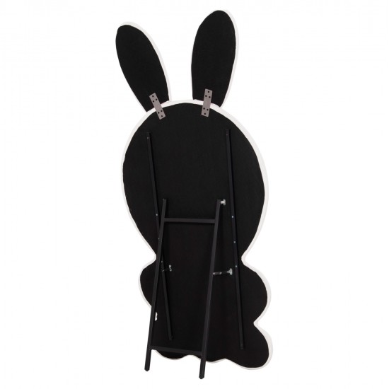 ΠΑΙΔΙΚΟΣ ΚΑΘΡΕΦΤΗΣ ΔΑΠΕΔΟΥ BUNNY HM4489.01 MDF ΡΟΖ & ΛΕΥΚΟ-ΜΑΥΡΟ STAND 80x162Υεκ.