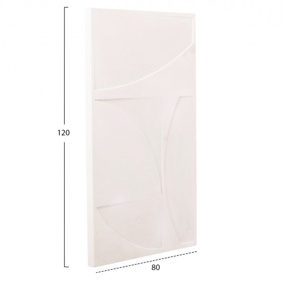 ΠΙΝΑΚΑΣ ΣΕΙΡΑ SANTORINI HM4506 MDF ΣΕ ΥΠΟΛΕΥΚΟ ΧΡΩΜΑ 80x4(πάχος)x120Υεκ.