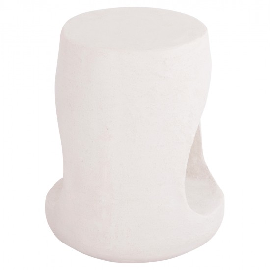 ΣΚΑΜΠΟ ΣΤΡΟΓΓΥΛΟ ΣΕΙΡΑ SANTORINI HM18056 ΠΟΛΥΡΗΤΙΝΗ ΣΕ ΥΠΟΛΕΥΚΟ ΧΡΩΜΑ Φ38x47Yεκ.