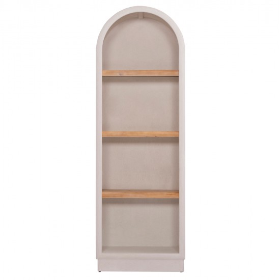 ΡΑΦΙΕΡΑ ΣΕΙΡΑ SANTORINI HM18045 MDF ΥΠΟΛΕΥΚΟ-ΡΑΦΙΑ ΞΥΛΟ ΕΛΑΤΟΥ ΦΥΣΙΚΟ 60x38,5x179Υεκ.