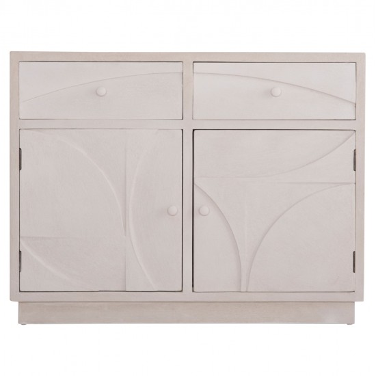 ΜΠΟΥΦΕΣ ΣΕΙΡΑ SANTORINI HM18046 MDF ΣΕ ΥΠΟΛΕΥΚΟ ΧΡΩΜΑ-2 ΣΥΡΤΑΡΙΑ & 2 ΠΟΡΤΕΣ 107x38x82,5Υεκ.